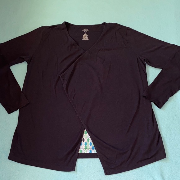 ST. JOHN’S BAY pullover long sleeve cardigan w/ tank top one piece office size L - Picture 2 of 8